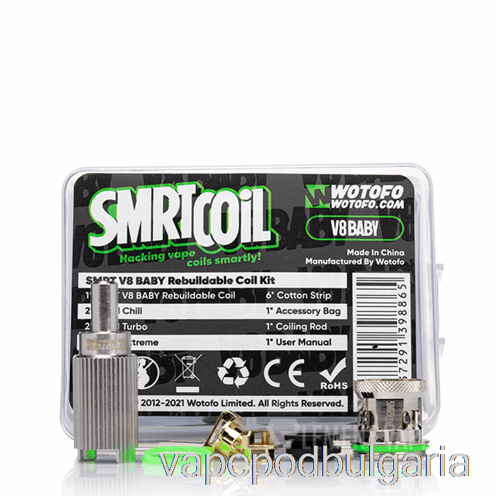 Vape 10000 Дръпки Wotofo Smrt Rebuildable Coil Kit [v8 Baby] Rebuildable Coil Kit